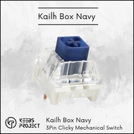 Kailh Box Navy Clicky Mechanical Switch | Blue Switch | White Dust proof Stem for Mechanical Keyboar