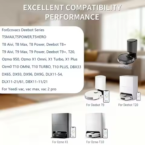 High Capacity 6800mAh 14.4V Replacement Battery for Ecovacs Deebot T5 T8 T9 T20 T10 X1 Omni Turbo Va