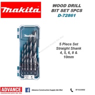 MAKITA Accessories D-72861 Wood Drill Bit Set 5 Piece Set Straight Shank ( 4mm -10mm ) (5PCS/SET)