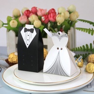 Bridegroom &amp; Bride Door Gift Wedding Box with Ribbon Wedding Gift Packaging Box