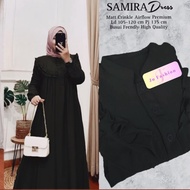 SAMIRA DRESS GAMIS POLOS BAHAN CRINKLE AIRFLOW JUMBO KEKINIAN