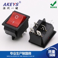 2pcs KCD4-201N 24V Red with Light Rocker Switch 25*31mm 4 Pin 2 Positions Double Knife Rocker Power 