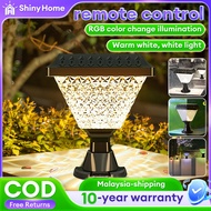 LED Solar Garden Light Lampu Tiang Pagar Solar Pillar Light Outdoor Waterproof Outdoor Gate Light Re
