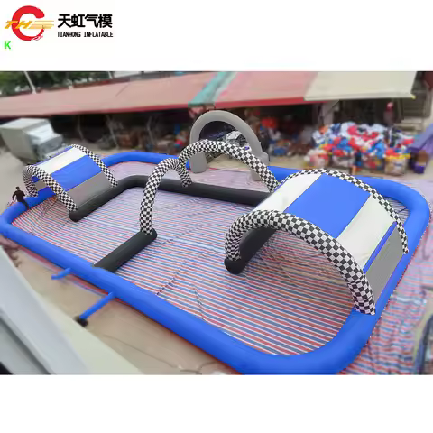 Fast Shipping Giant Inflatable Race Track Outdoor Portable Bumper Ball Karting Go Kart Rc Inflatable