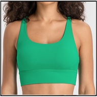 Lulu sexy yoga sports bra cross back high elastic shockproof fitness bra dw002