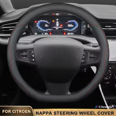 Car Leather Steering Wheel Cover For Citroen C2 C3 C3-XR C4 C5 C6 C4X C5X C4L Xsara Berlingo Picasso