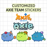 ﺴ✇∈(4 pcs) Customized Axie Infinity Team Stickers- Waterproof Vinyl Sticker Phone Stickers