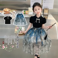 11.6 Girls Dress Children's Pony Skirt Suit New Chinese Style Hanfu Skirt