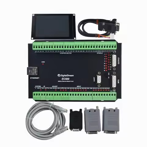 EC500 4/6 Axis Mach3 Ethernet CNC Controller 460KHz Motion Control Card With HMI Display For CNC Eng