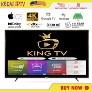 KING TV KINGTV KING TV MALAYSIA / 1 BULAN/ 3 BULAN / 6 BULAN SUPPORT ANDROID, SMART TV, IOS, PC IPTV