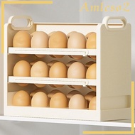 [Amleso2] Fridge Egg Holder Reusable Multi Tier Egg Dispenser Egg Storage Box for Kitchen Countertop Shelf Drawer Refrigerator Door