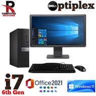 Dell Optiplex  Intel Core  i7- 6th Gen SFF PC Set [ Refurbished ]   See More ........👉 Description