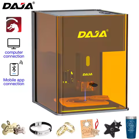 DAJA DJ6 Pro Mini Laser Engraving Machine Safety Cover Cut Business Engraving Machine for Metal Jewe
