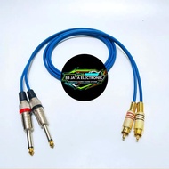 Rca audio cable male to jack akai 6.5mm mono L/R pair 50cm-5 meters