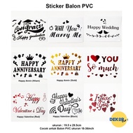 PVC BALLOON STICKERS RETAIL FOR 10INCH, 18INCH, TO 36INCH BALLOONS, BOBO BALLOON STICKERS