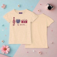 ROO Baju Budak Perempuan Lengan Pendek Grafik T-Shirt 100% Kapas