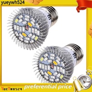 [yueywh524]2pcs E27 Plant Growth Light 85-265V Full Spectrum Led Grow Light for Hydroponic Indoor Ga
