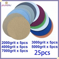 【COLORFUL】25pcs Hook And Loop 3 Inch 2000 3000 4000 5000 7000Grit Sandpaper Sanding Discs❀