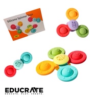 educratePH 3pc Food Grade Silicone Spinner Toy with Suction / Fidget Toy