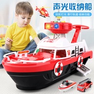 Extra Large Cargo Ship Toy Model Lighting Puzzle Early Education Can Store Car Model Boys Girls 3 to