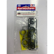 TAMIYA HARD LOW PROFILE TIRE (SILVER) & CARBON WHEELS SET (Y SPOKE) 95412