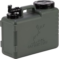 Captain Stag UE-2050 Poly Tank, Water Jug, 5.5 gal (20 L) with Faucet, Olive, Made in Japan