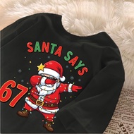 【220G 100%Cotton T-shirt】UT women'S 67 Six Seven Cute Q Version Characters Casual Santa Claus 2-6(9)