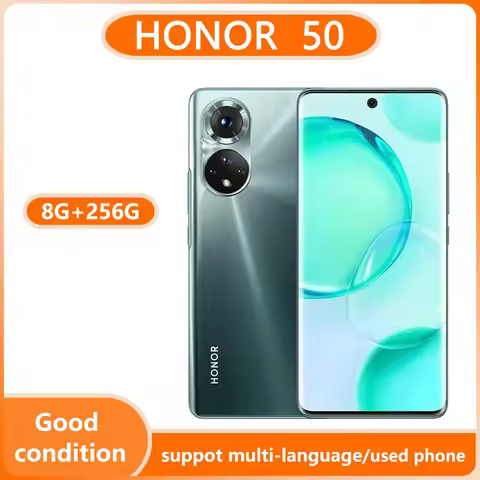 Global Firmware HONOR 50 5g Smartphone 6.57-inch 4300mAh rear camera 108MP RAM 12GB ROM 256GB used p
