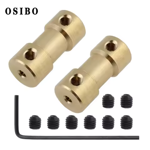 2/2.3/3/3.17/4/5/6mm N20 Motor Shaft Coupling Coupler Connector Sleeve Adapter Brass Transmission Jo