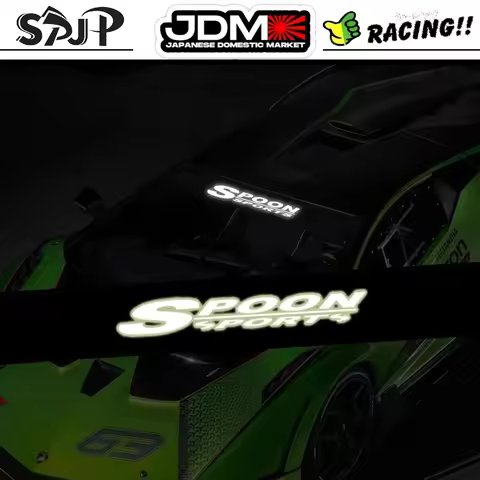 SPOON Front Windshield Sticker Car Vinyl Sticker Universal Waterproof Race Car Body Truck Bumper Rea