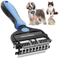 3-in-1 Professional Pet Grooming Brush for Dogs & Cats – Dematting Comb, Undercoat Rake & Deshedding
