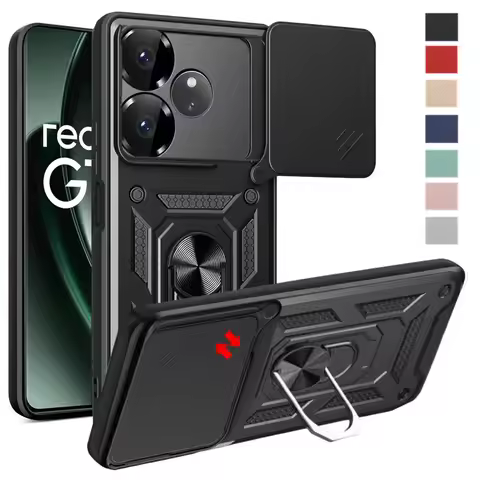 Armor Case For Realme GT 6 6T Neo 6 SE Neo6 Cover Lens Protection With Ring Magnetic Holder Coque Fu