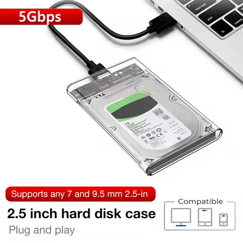 Harddisk Boxs USB 3.0 to SATA III Hard Disk Case 2.5 Inch HDD SSD Shell External Enclosure Hard Driv
