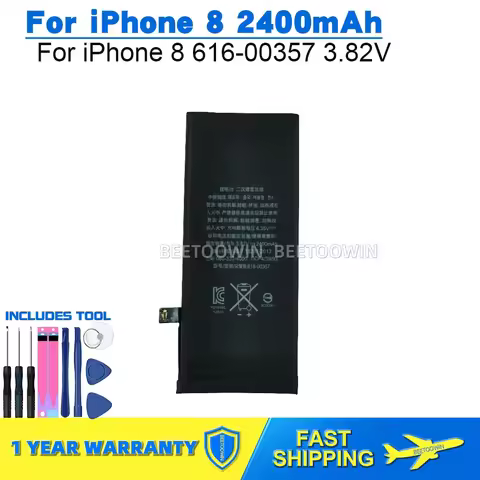 For iPhone 8 616-00357 3.82V 2400mAh Replacement Phone Battery