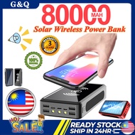 NEW100% PowerBank 80000mAh Solar Wireless 3 Input 5 Output Super Large Capacity Power Bank Portable 