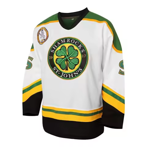 sisi 2233Movie Goon Ross The BOSS ST John's Shamrocks #3 RHEA Hockey Jersey Mens Sportswear Cosplay 
