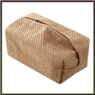 [I O J E] Linen Fabric Tissue Case Cover Box Holder Rectangle Container Home Napkin Papers Bag Pouch Chic Table Home Decoration A