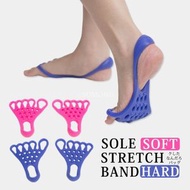 【兩件裝】健身拉筋 | 瑜伽肌肉放鬆拉筋器 | 腳底按摩 | 腳拉筋帶 | 小腿拇指外翻矯正器 - 藍色 / 拉筋器