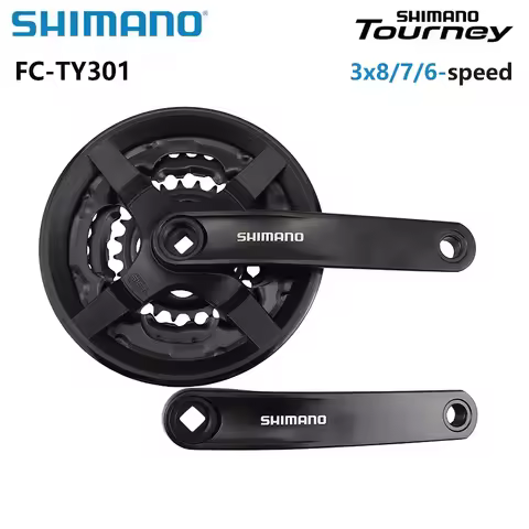 SHIMANO TOURNEY TY FC TY301 Mountain Bike Crankset 42-34-24T 170MM 3X8/7/6-speed Chainwheel Bicycle 