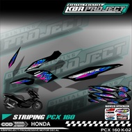 PCX 160 STIKER STRIPING PREMIUM MOTOR KEREN LIS VARIASI HONDA DESAIN RACING K.02 TRANSPARAN BISA COD