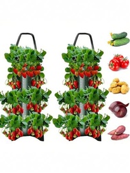 1入組懸掛草莓花盆包,草莓種植包,帶8洞,適用於草莓番茄和反向番茄播種機蔬菜種植包,盆,花盆&amp;容器配件