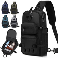 Beg bahu anti-kecurian lelaki yang tersedia dalam stok, beg dada perjalanan, beg silang badan, pelba