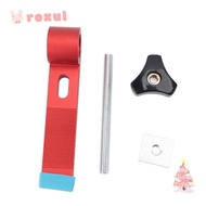 ROXUL T Track Clamp, Aluminum Alloy T Slots T Track Clamps Kit, Accessories Adjustable Red T Track H