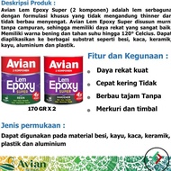 Promo for AVIAN EPOXY GLUE 2 HARDENER COMPONENTS and RESIN COD