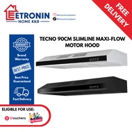 Tecno 90cm Slim Line Designer Cooker Hood with Maxi-Flow Motor | TCH 901 SS | TCH 901 BK | TCH901