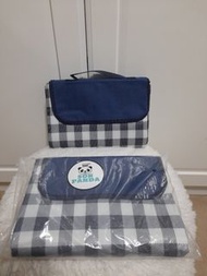 SOR PANADA野餐墊 藍色格紋picnic mat size 200×200cm