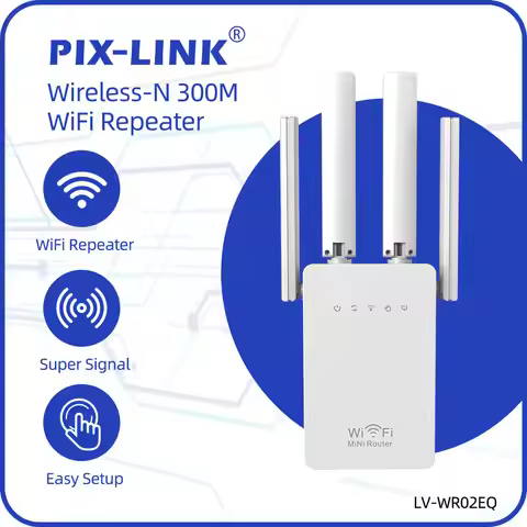 PIX-LINK Wireless WiFi Repeater Wifi Extender Ultraboost Wifi Amplifier Long Range Repiter 300M Wi-F