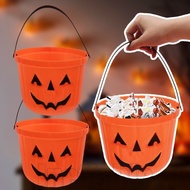 4Pcs Halloween Pumpkin Bucket - Snack Gift Box - Kids Trick or Treat Candy Bucket - with Handles - P