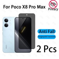2 Pcs Poco X8 Pro Max Tempered Glass Anti-peeping Screen Protector For Poco C85 C75 C71 C75x X8 X7 M