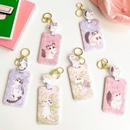 Cat Cat Fairy Easy Pull Buckle Retractable Card Holder Sliding Cover Cat ID Holder Charm Cat Cat Car